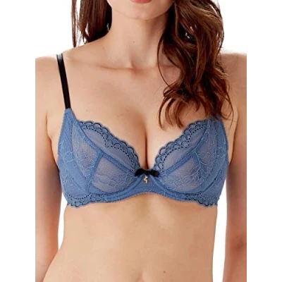 Image of Gossard Women&#039;s 7725 MNL Plunge Bra, Moonlight Blue, 36D