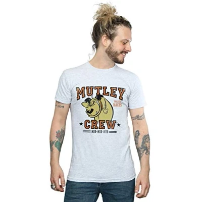 Image of Absolute Cult Wacky Races Men&#039;s Mutley Crew T Shirt Sport Grey Large