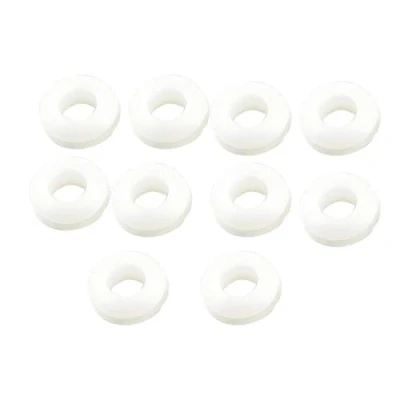 Image of sourcing map 10 Pcs 8mm Inside Diameter Wearing Resistant Rubber Grommets White