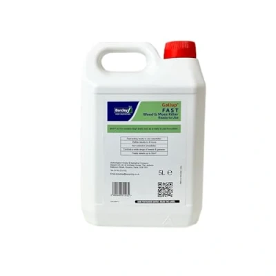 Image of Gallup 5L RTU Fast Acting Weedkiller &amp; Moss Control Visible Results in 24 Hours for Driveways, Gardens, Paths, Patios