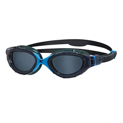 Image of Zoggs Predator Flex Goggle, UV Protection Swim Goggles,Assorted Color, Grey/Blue/Smoke Tint