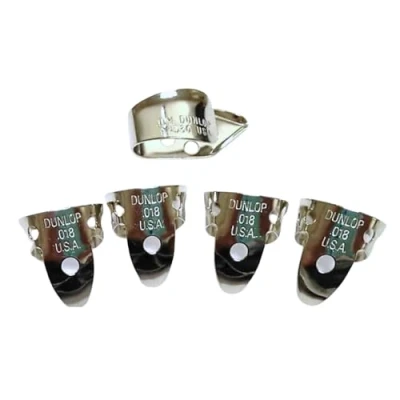 Image of Jim Dunlop 33P.018 Nickel Silver Finger and Thumbpick Player Pack (Pack of 5)