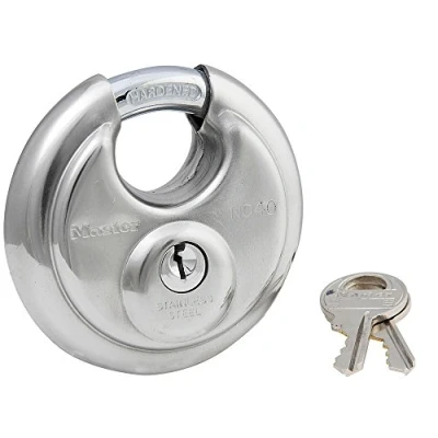 Image of Master Lock 40T Stainless Steel Discus Padlock, 2 Pack
