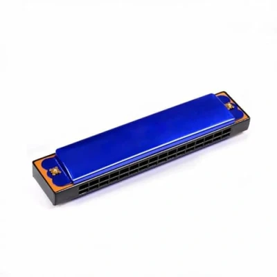 Image of Blues Harmonica 16 Holes Tremolo Mouth Organ(Blue)
