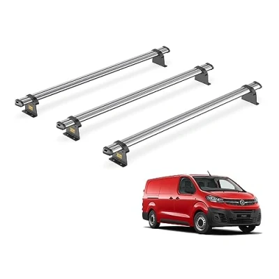 Image of Van Guard Trade Roof Rack for Vauxhall Vivaro (2019+) 3 Steel Bars [Only Suitable Long Wheelbase Models with Twin Rear Doors] UltiBar SB335