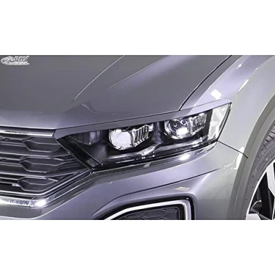 Image of RDX Racedesign RDSB181 Head Light Spoilers Compatible with Volkswagen T Roc (A1) 2017 2021 (ABS)