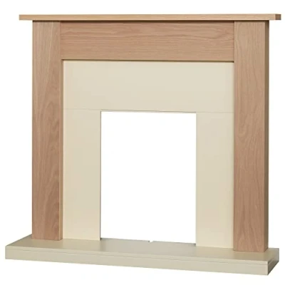 Image of Adam Southwold Fireplace in Oak&amp; Cream, 43 inch