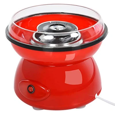 Image of HOMCOM 450W Electric Candyfloss Machine Kit Non Stick Plates Fairground Fun Children Adult Party Gift Home Sweet Metal Body w/Accessories Red