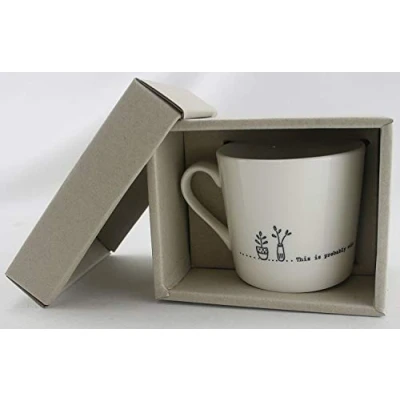 Image of East of India Wobbly Design Porcelain Mug This is Probably Wine