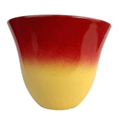 Image of FabFinds Garden Speckle Bowl Planter Decorative Flower Pots Large 13 (Red Ombre)