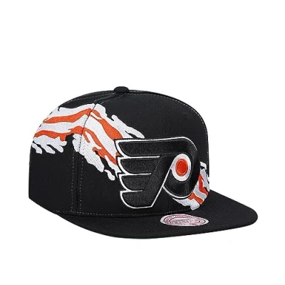 Image of Mitchell &amp; Ness Philadelphia Flyers Vintage Paintbrush Snapback Cap, black, One Size
