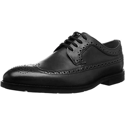 Image of Clarks Men&#039;s Ronnie Limit Brogues, Black Leather Leather, 6 UK