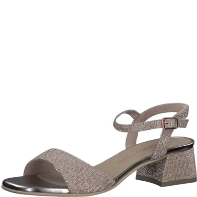 Image of MARCO TOZZI Women&#039;s 2 28331 42 Heeled Sandal, Metallic Rose, 5.5