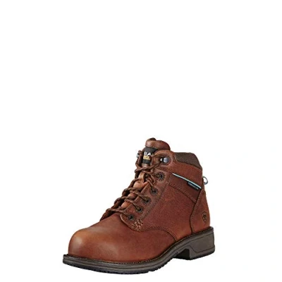 Image of Ariat Womens Casual Work Lace Sd Comp Toe Clogs/Shoes 8.5 B / Medium(Width) Nutty Brown