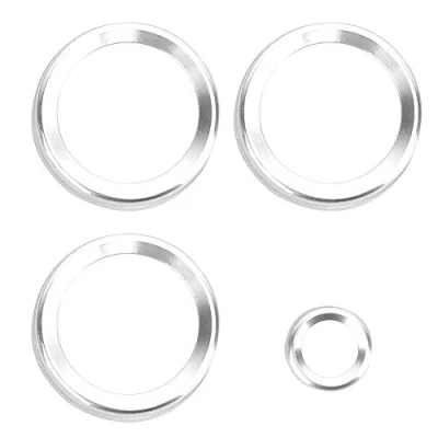 Image of AC Knob Trim,4Pcs/Set Air Conditioning Trim Cover Fit For Range Rover Sport Autobiography Vogue(Silver)