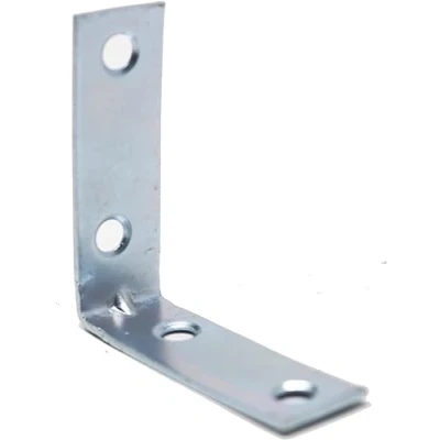 Image of fiXte Steel Corner Brace Repair Brackets Zinc Plated Right Angle 50mm x 16mm Available in Packs of 4 and 10 (Pack 4)
