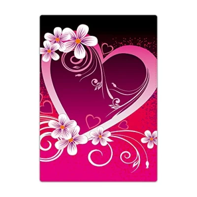 Image of Passport Holder Cover, PU Leather Travel Wallet Case Organiser for Passport, Business Cards, Credit Boarding Passes (Love Heart)