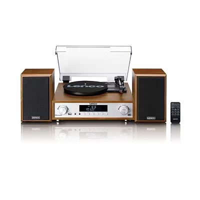 Image of LENCO MC 160WD Belt Drive Bluetooth Turntable Wood, Brown