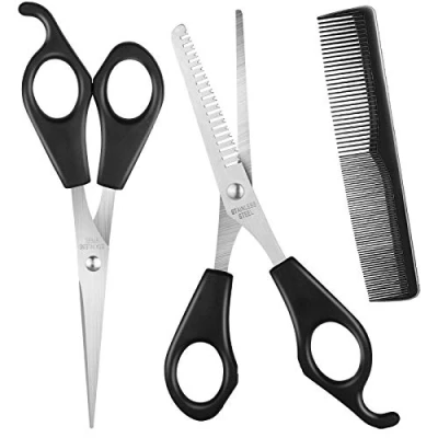Image of Gezimetie Hair Scissors Set Hairdresser Pet Shearing Scissors, Barbers or Home Use Stainless Steel