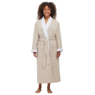 Image of Monarch/Cypress Unisex Terry Lined Microfiber Robe Grey