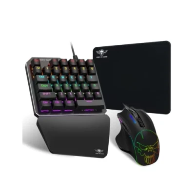 Image of Spirit Of Gamer Xpert G700 Adapter Combo RGB Keyboard + Mouse For Video Games Console PS4, XBOX ONE, PC Mechanical Single Hand 7 Buttons 3200 DPI