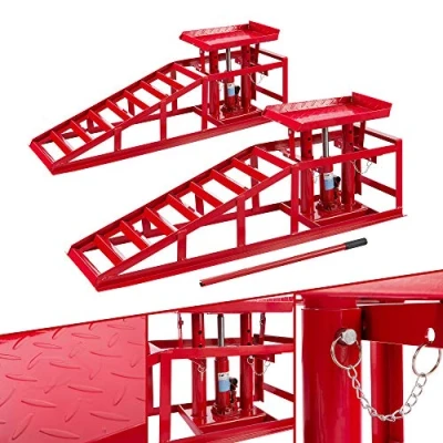Image of Arebos XXL Car ramp Lifting Platform 245 mm Drive up width Height Adjustable 2 T (Set of 2)