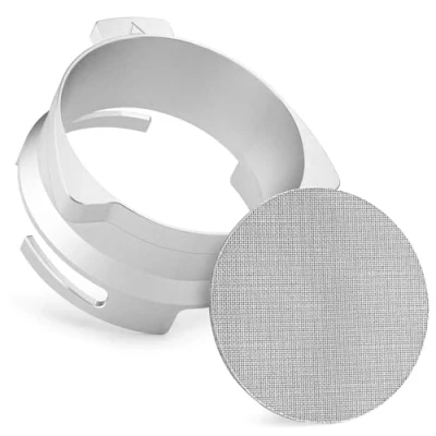 Image of Vomika 54mm Coffee Dosing Funnel, Hands Free Aluminum Ring &amp; 53.5mm Stainless Steel Puck Screen, Espresso Accessories Suitable for Breville Barista Portafilters, with Grinding Trigger