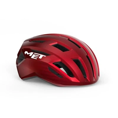 Image of MET Vinci MIPS Road Cycling Helmet In Metallic Red Size Medium (56 58 cm)