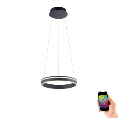Image of Q Vito Pendant Ceiling Light Anthracite 1x 27W LED 2700 5000K Dimmable