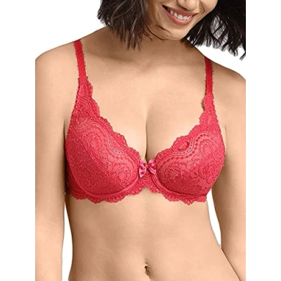 Image of Playtex Women&#039;s Flower Elegance Full Cup Coverage Bra, Framboise, 90C