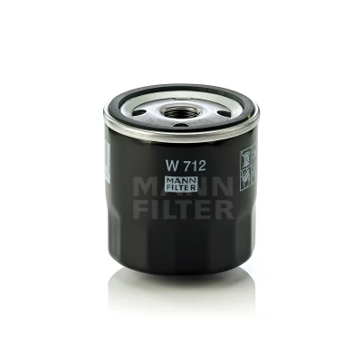 Image of 90168154 Oil Filter MANN W 712 3/4 16 UNF Spin on VAUXHALL: Astra Mk2 CC, Nova Cavalier FORD: Capri III, ESCORT 2