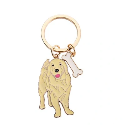 Image of Dog Key ring Keychain,10cm Cute Metal Keychain Keyring Keyfob Bag Charm Best Birthday (Golden Retriever)