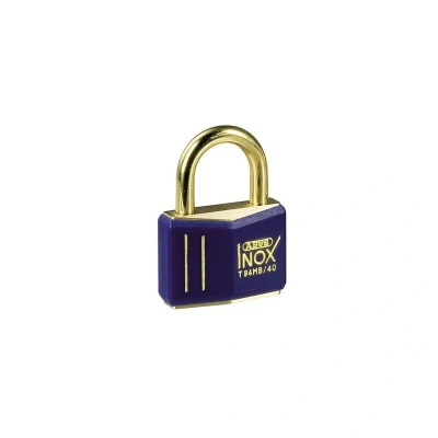 Image of T84MB/40KA 8406 Blue Lock off Brass Padlock Abus