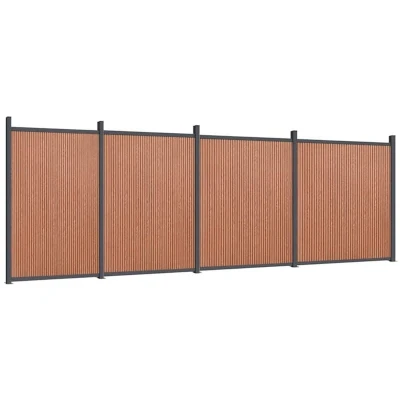 Image of vidaXL Fence Panel Brown 699x186 cm WPC