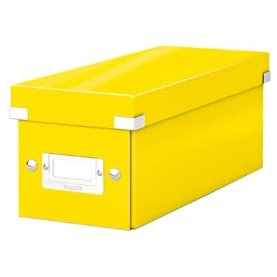 Image of Leitz CD Storage Box, Yellow, Click and Store Range, 60410016