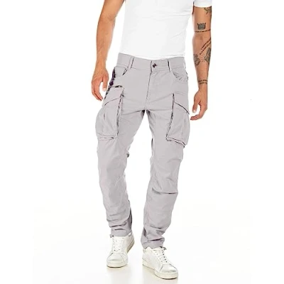 Image of REPLAY Men&#039;s M9873A Joe Comfort Cotton Twill Pants, Grey 878, 29W / 32L