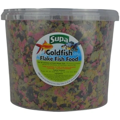 Image of Supa Goldfish Flake Fish Food 3 Litre, Complete Diet For All Varieties Of Cold Water Aquarium Fish, Nutritious Food,