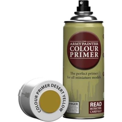 Image of The Army Painter Colour Primer Acrylic Spray Desert Yellow 400 ml, Miniature Painting
