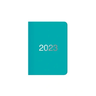 Image of Letts of London Dazzle A6 week to view 2023 diary turquoise, 23 080893