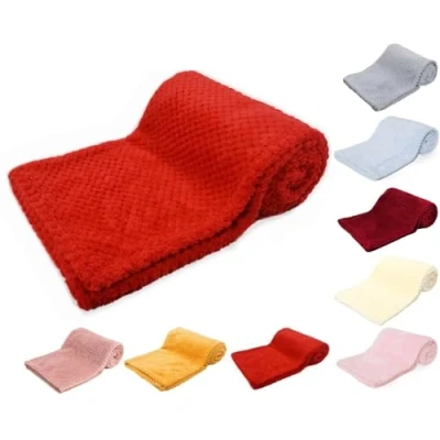 Image of Baby SUPER SOFT Luxury WAFFLE Blanket (75 x 100cm) (Red)