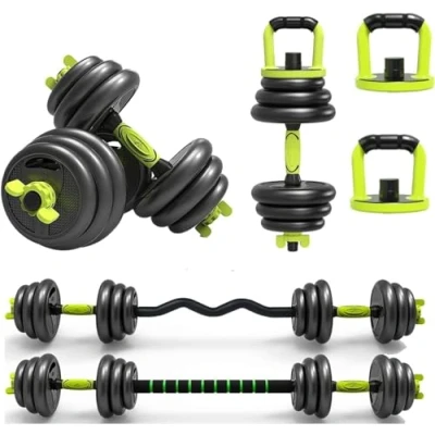 Image of Strongway® Adjustable 6 in 1 Dumbbell Straight and Curl Barbell Kettlebell Push Up Set 20KG 30KG 40KG SETS Weight Lifting for Home Gym Fitness
