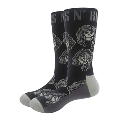 Image of SOCKSHOP Music Collection 1 Pair Guns N&#039; Roses Cotton Socks Skulls One Size