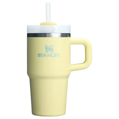 Image of Stanley Quencher H2.0 Tumbler with Handle and Straw 20 oz Flowstate 3 Position Lid Cup Holder Compatible for Travel Insulated Stainless Steel BPA Free Pomelo