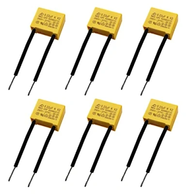 Image of BuxiuGK 6 Pcs Safety Capacitors Removal Interference Polypropylene Film 12mm Capacitor Capacitance 0,22µF 275V X2