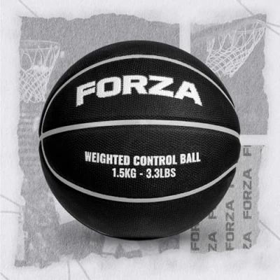 Image of FORZA Weighted Control Training Basketballs [Size 7 ] Improve Dribbling, Speed &amp; Strength 3 Weight Options: 1kg, 1.5kg or 2kg (1.5kg)