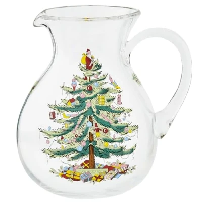 Image of Spode Christmas Tree Glass Pitcher (Clear)