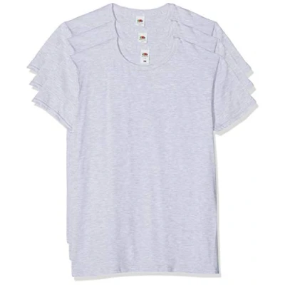 Image of Fruit of the Loom Men&#039;s Iconic, Lightweight Ringspun Tee, 3 Pack T Shirt, Grey (Heather 94), XXX Large (Size:3XL) (Pack 3)