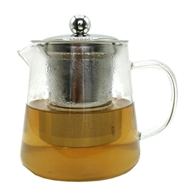 Image of Tea People 500ml Clear Glass Teapot with Stainless Steel Infuser and lid