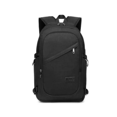 Image of Kono Travel Laptop Backpacks College Backpack for School Anti Theft 15.6 inch Rucksack with USB Charging Port Lightweight Computer Business Work Bag Men and Women (Black)