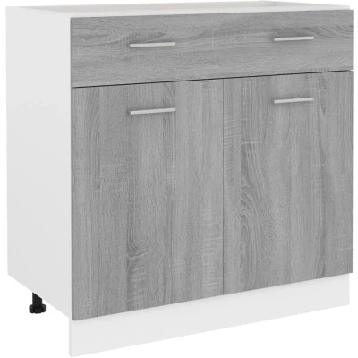 Image of vidaXL Drawer Bottom Cabinet Lyon Grey Sonoma 80x46x81.5 cm Engineered Wood